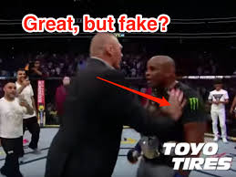There's an old expression about. Ufc Fighters Brock Lesnar S Hijinks In Octagon Is Wwe Style Fakery