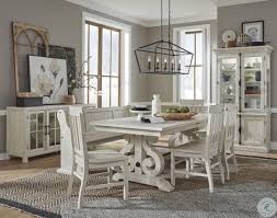 Free shipping and easy returns on most items, even big ones! Bronwyn Chalk White Extendable Rectangular Dining Room Set In 2021 Round Dining Room Sets Round Dining Room Rectangular Dining Room Set