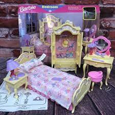 Vintage 1997 Mattel Barbie Folding Pretty House Bedroom Set Accessories For Sale Online Ebay Barbie House Furniture Barbie Barbie Sets