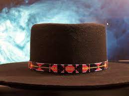 Beaded Southwestern Sunset Hat Band Hat Band Native American Beading Beaded Hat Bands