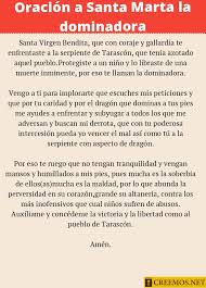 Es la abogada contra la rabia, ya que se cree que concedió milagros para sanar esa terrible enfermedad. Oracion A Santa Marta 20 Para Causas Urgentes