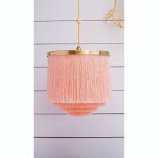 Fringe Light P I L L O W T A L K Lampshade In Softest Etsy Pendant Light Shades Ceiling Light Fittings Brass Lighting