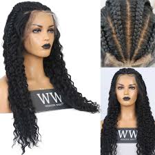 Separate your hair into 3 sections, then loosely braid it all the way to the ends and secure the braid with a hair tie. Fanxiton 13x6 Braids Curly Hair Lace Front Wigs Synthetic Long Wigs Heat Resistant Fiber Hair For Black Women Curly Black Color Synthetic None Lace Wigs Aliexpress