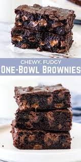 One Bowl Chewy Brownies Recipe Brownies Recipe Easy Chocolate Cake Recipe Easy Cocoa Powder Recipes