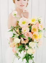 This bouquet reminds us so much of georgia o'keeffe's famous poppy painting. 21 Fun And Bright Poppy Wedding Bouquets Poppy Wedding Bouquets Spring Wedding Bouquets Flower Bouquet Wedding