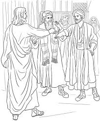 Jesus Heals A Man With A Withered Hand Coloring Page Bible Coloring Pages Jesus Heals Bible Coloring