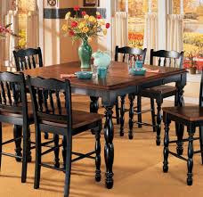 A vintage set of 4 dining chairs by pennsylvania house offer cherry construction in queen anne styling with backs having shaped rail and stylized urn slat backs over upholstered seat. Butterfly Leaf Counter Height Table Black Cherry Stain Black Kitchen Table Painted Kitchen Tables Counter Height Kitchen Table