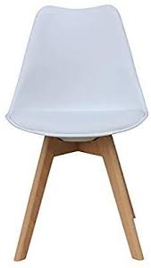 The Home Deco Factory Hd3075 Vp 2 Stuck Stuhle Skandinavisches Holz Kunststoff Holz Weiss 46 20 X 52 X 86 40 Cm Ama Skandinavische Stuhle Home Deco Stuhle