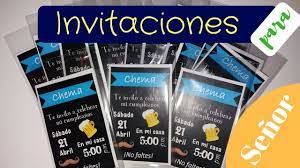 Invitaciones para cumpleaños de hombre adulto para editar. Invitaciones Para Cumpleanos De Hombre Youtube