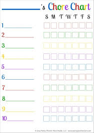 Chore Chart For Kids Includes Free Printable Chore List And