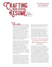 crafting a high school resume beyond