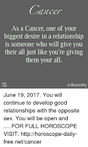 Because of this, libras and cancers who are related to each other often get along better than libra/cancer pairings in other situations. Cancer As A Cancer One Of Your Biggest Desire In A Relationship Is Someone Who Will Give You Their All Just Like You Re Giving Them Your All Zodiacsociety June 19 2017 You