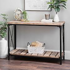 Heather Wood Pallet Console Table Kirklands Farmhouse Console Table Console Table Decorating Entryway Table Decor
