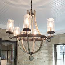 Rustic farmhouse chandeliers from shades of light! Outdoor Wine Barrel Stave Chandelier Shades Of Light