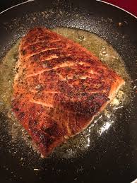 Homemade Pan Cooked Salmon In Butter Olive Oil Pan Cooked Salmon Cooking Salmon Food
