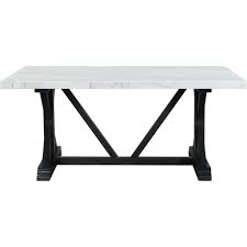 Bedroom, living room, dining room, tables, chairs, sofas, etc. Elements International Tuscany Transitional Marble Dining Table With Trestle Base Bullard Furniture Dining Tables