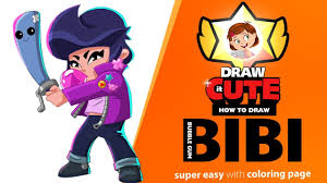 Brawl stars how to draw bibi with number 71 easy for beginners. How To Draw Bubble Gum Bibi Super Easy Brawl Stars Drawing Tutorial With Coloring Page Youtube