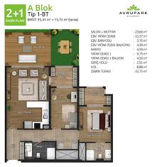 1+0, 1+1, 2+1, 3+1 ve 4+1 olmak üzere farklı genişlikte daire seçenekleri sunuyoruz. Avrupark Daire Plani