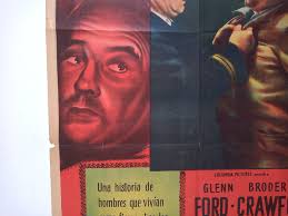 CONVICTED litho movie poster 1950 Glenn Ford Broderick Crawford FILM NOIR  rare