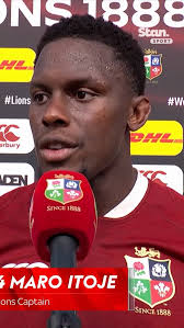 Maro Itoje speaks after the Lions defeat to Argentina