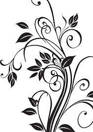 Suitable for textiles covers wallpapers and other various prints. Simple Black And White Floral Background Vector Flowers Free Art Vector Art
