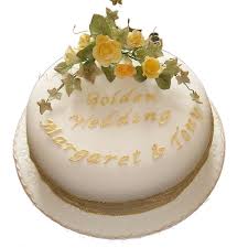 Golden Wedding Anniversary Cake Main Section The Cake Creator