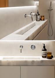 Do you assume narrow sink for small bathroom looks nice? A Narrow Space Was Used To Create This Small Bathroom