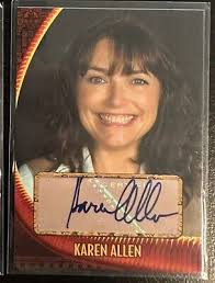 Karen Allen as Marion 2008 TOPPS INDIANA JONES CRYSTAL SKULL Retail SP AUTO  CARD