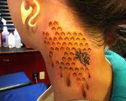 Honeycomb Honeycomb Tattoo Tattoo Behind Ear Bee And Honeycomb Tattoo
