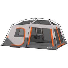 Ozark Trail 10 Person Instant Lighted Camping Cabin Tent Walmart Com Cabin Tent Camping Shower Cabin Camping