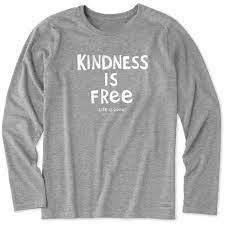 Men's crusher tee american adirondack beer, darkest blue. Women S Kindness Is Free Long Sleeve Crusher Tee Life Is Good Official Site