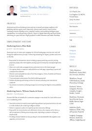 Marketing Intern Resume Example In 2020 Retail Resume Examples Retail Resume Guided Writing