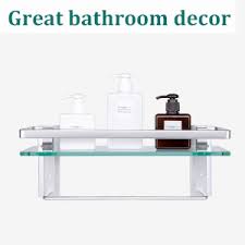 Single person pallet delivery service monday to friday. Amazon Com Vdomus Tempered Glass Bathroom Shelf With Towel Bar Wall Mounted Shower Storage 15 2 By 4 5 Inches Brushed Silver Finish Everything Else