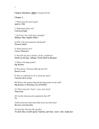 Chapter Questions 1984 By George Orwell