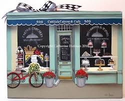 catherine holman folk art tableau deco cuisine peinture naive tableau