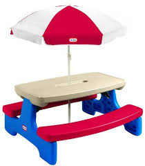 Kids Picnic Tables Little Tikes Easy Store Large Picnic Table With Umbrella Want Additi Picnic Table With Umbrella Little Tikes Picnic Table Picnic Table