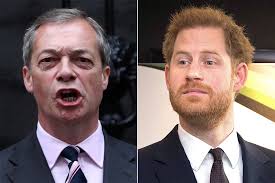 It's farage the husky tree hugger! Uk Won T Welcome Prince Harry Home Brexit Leader Nigel Farage