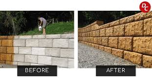 Learn about and compare natural stone, wood timber and stacked concrete block retaining wall systems. How To Acid Stain Concrete Retaining Walls