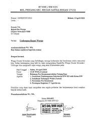 Senin, 14 agustus 2017 jam : Contoh Surat Undangan Rapat Rt 17 Agustus Sample Surat Undangan