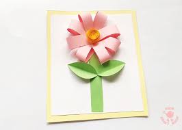 Make gift easy paper flower card. Easy Paper Flower Craft Kids Craft Room