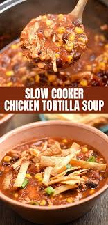 Sprinkle on the chili powder, cumin, and salt and pepper. Slow Cooker Chicken Tortilla Soup Recipe Slow Cooker Chicken Tortilla Soup Chicken Soup Recipes Chicken Tortilla Soup Crock Pot