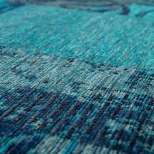 Variante 70 x 200cmmehr varianten sehen. Patchwork Kurzflor Teppich Wohnzimmer Moderne Vintage Optik Floral Blau Turkis Kaufen Bei Diva Teppich Center