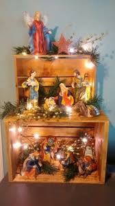 Mi Fiesta Creativa Usa Cajas De Madera Para Colocar Nacimientos O Belenes Arte De Navidad Manualidades Navidenas Adornos De Navidad Faciles