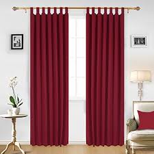 Deconovo Lot De 2 Rideaux Chambre Salon Opaque Pour Porte Fenetre Occultant Isolation Thermique A Pattes 117x2 Decoration Maison Design Moderne Rideaux Chambre