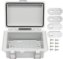 AIRTAK Mini Grey Watertight Junction Box Hinged Cover with ...