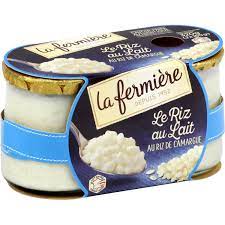 Le riz au lait est une spécialité culinaire sucrée composée au moins de riz cuit dans du lait puis sucré. Riz Au Lait La Fermiere Les 2 Pots De 160 G A Prix Carrefour