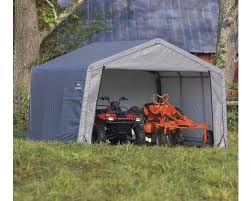 Includes zippered door, solid back panel and temporary anchoring system. Geratehaus Shelterlogic Shed In A Box 370 X 370 Cm Grau Bei Hornbach Kaufen