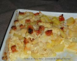 Gratin De Chou Fleur Pommes De Terre Et Chorizo Chez Vanda Gratin De Chou Fleur Gratin De Choux Chou Fleur