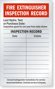 Fire extinguisher inspection log printable. Printable Fire Extinguisher Inspection Tags Free Vector N Clip Art