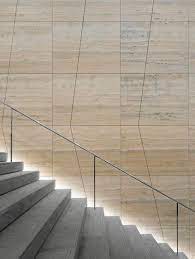 Modern Stairs Neutral Stone Wall And Grey Stone Stairs With Simple Handrail Detail By Bates Smart Concrete Stairs Stairs Design Stairs